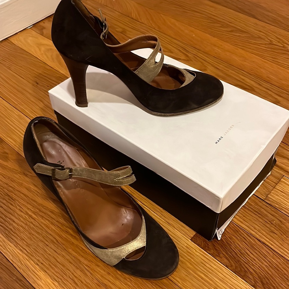 Brown & Gold Marc Jacobs Heels